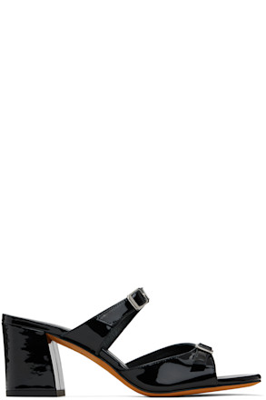Black Una Heeled Sandals
