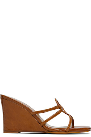 Brown Opera Wedge Heeled Sandals