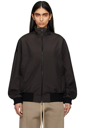 Black Textured Track Jacket