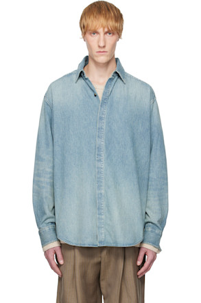 Blue Button Up Denim Shirt