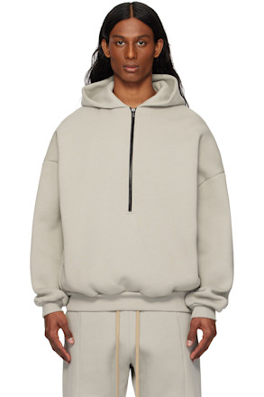 Gray 'Eternal' Half Zip Hoodie