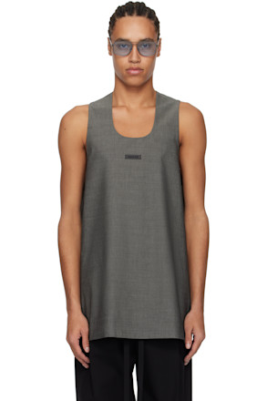 Gray Oxford Tank Top
