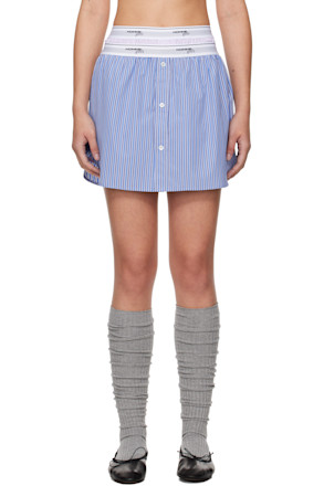 Blue Shirttail Miniskirt
