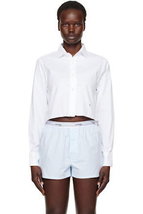 White Cropped Shirt