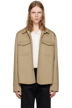 Beige Utility Overshirt