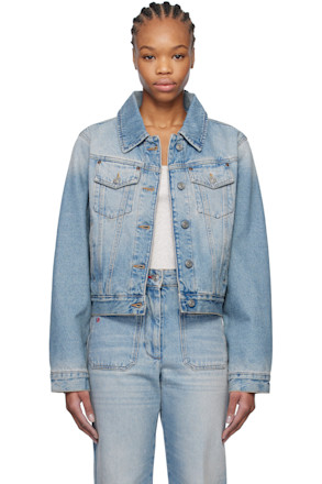 Blue Padded Denim Jacket
