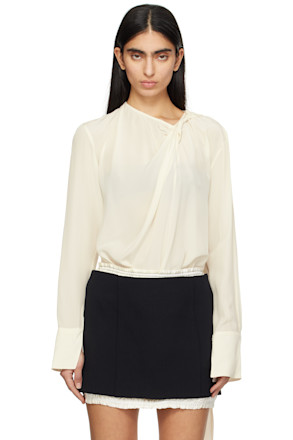 Off-White Twist Detail Scarf Blouse
