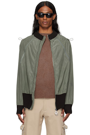SSENSE Exclusive Khaki Light Technical Hidden Pocket Jacket