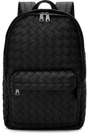 Black Intrecciato Backpack