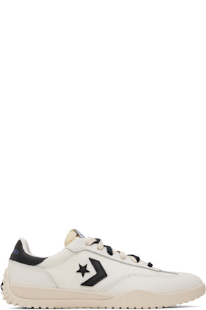 White Run Star Trainer Nylon & Leather Sneakers