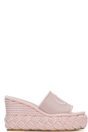 Pink VLogo Torchon Wedge Slide Sandals