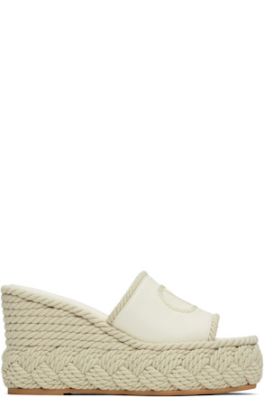 Off-White VLogo Torchon Wedge Slide Sandals