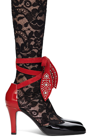 Black & Red Foliefoliage Heels