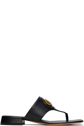 Black VLogo Signature Thong Sandals
