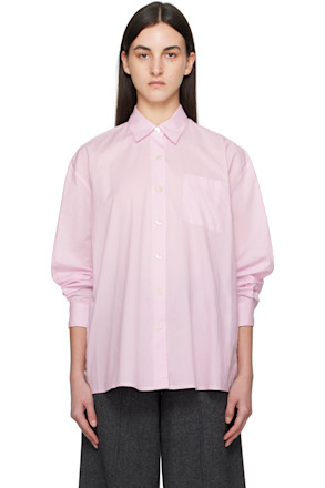 Pink Timon Striped Cotton Shirt