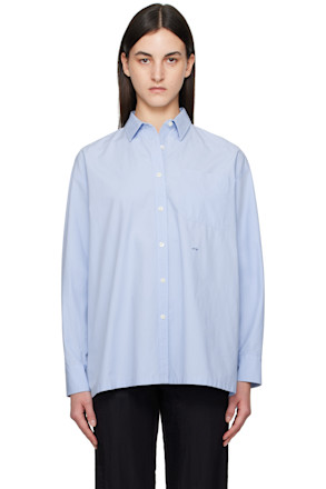 Blue Oversized NW Logo Shirt