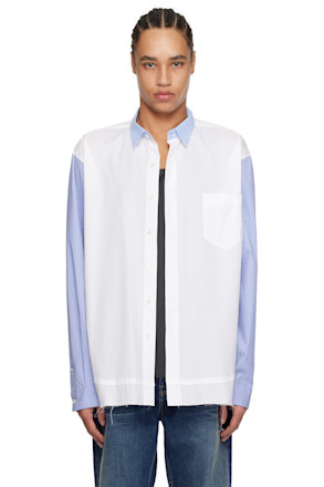 White & Blue Layered Shirt