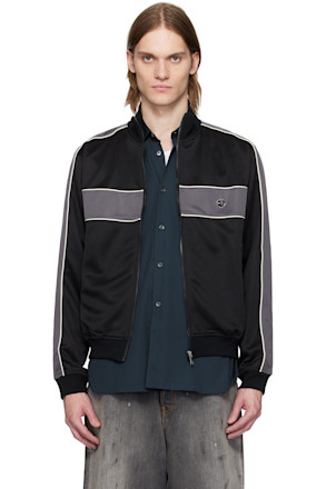 Black Paneled Track Jacket