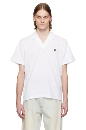 White Logo Polo