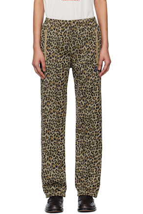 Brown Jacquard Track Pants