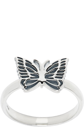 Silver C-Papillon Ring