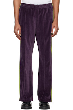 Purple Boot-Cut Track Pants