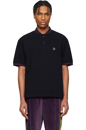 Black Shawl Collar Polo