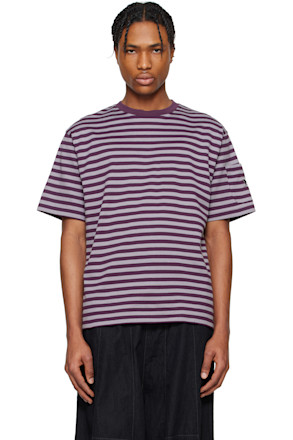 Purple Cotton Stripe T-shirt