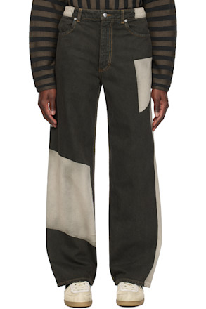 Gray Wide Leg Jeans