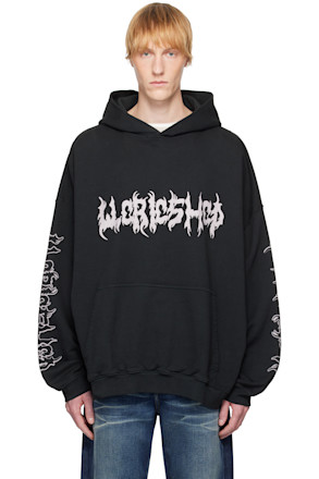 Black Faithless Oversized Hoodie