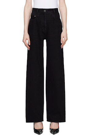 Black Elipse Wide Leg Jeans