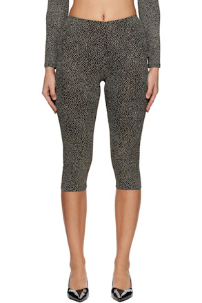 Black & Gold Cassia Capri Leggings