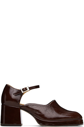 Brown Yara Crinkle Heels