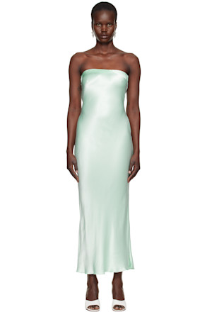 Green Moon Dance Strapless Maxi Dress