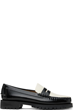 Black & White Dan Lug Loafers