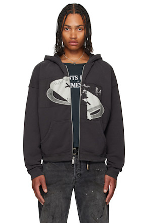 Black Holy Bible 'Assemblage' Baggy Zip Hoodie