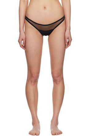 Black Serena Thong