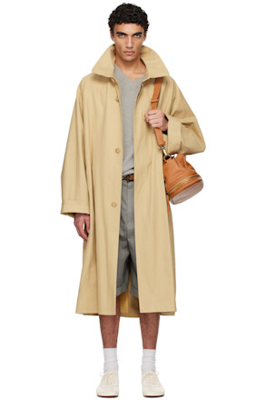 Beige Belted Trench Coat
