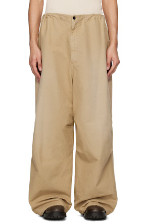 Beige Drawstring Trousers