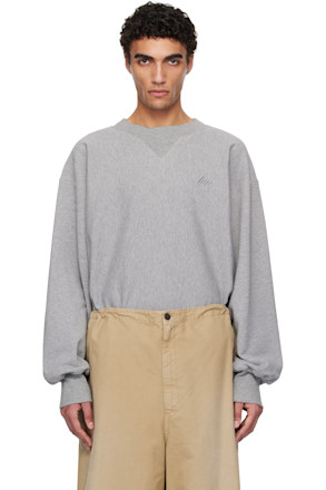 Gray Embroidered Sweatshirt