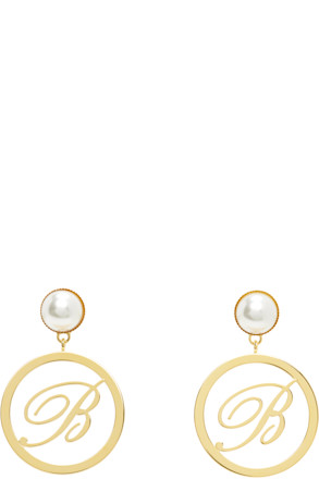 Gold Faux-Pearl Earrings
