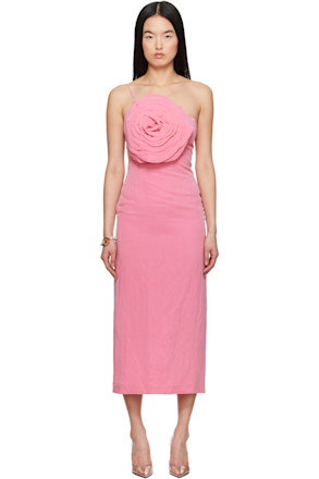 Pink Sheath Midi Dress