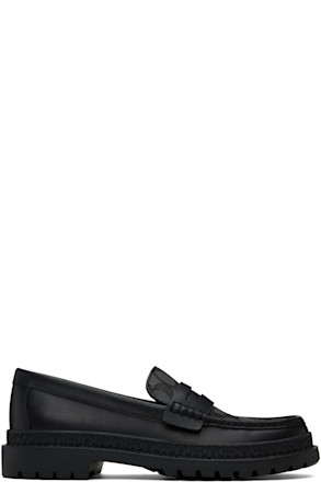 Black Signature Jacquard Loafers