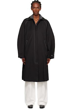 Black Relaxed Trench Coat