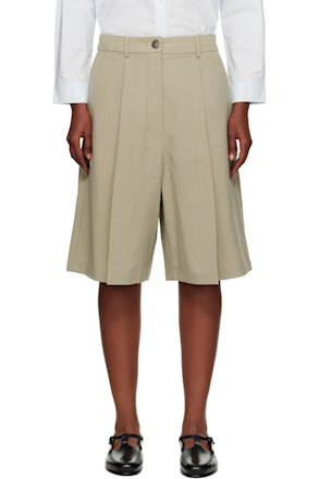 Green Tailoring Bermuda Shorts
