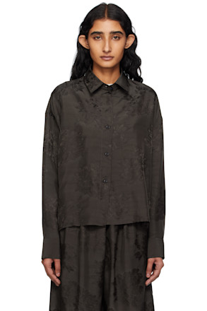 Brown Jacquard Classic Shirt