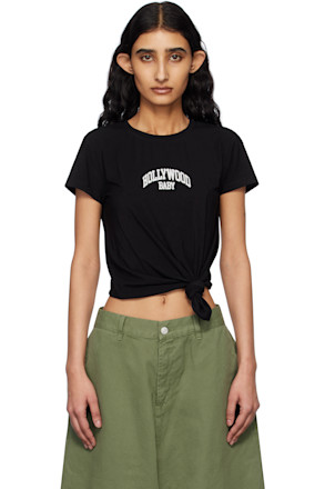 Black Hollywood Baby Knotted T-shirt