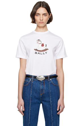 White Beni Bischof Rocking Horse T-shirt