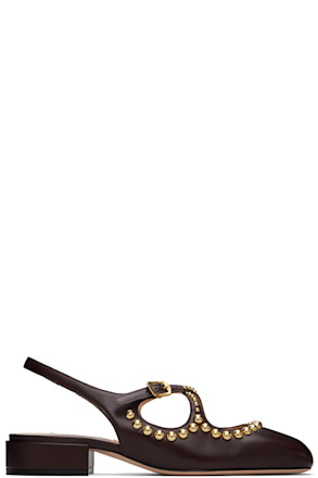 Brown Ballyrina Slingback Heels