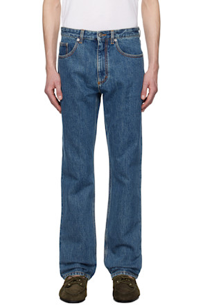 Blue Five-Pocket Jeans